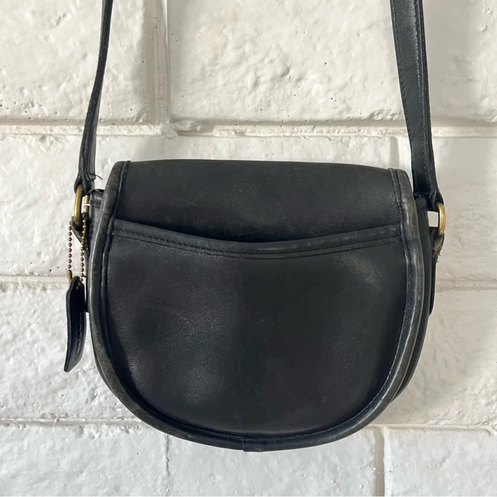 Vintage Coach Watson Bag Style 9981 USA Made Black Leather Crossbody